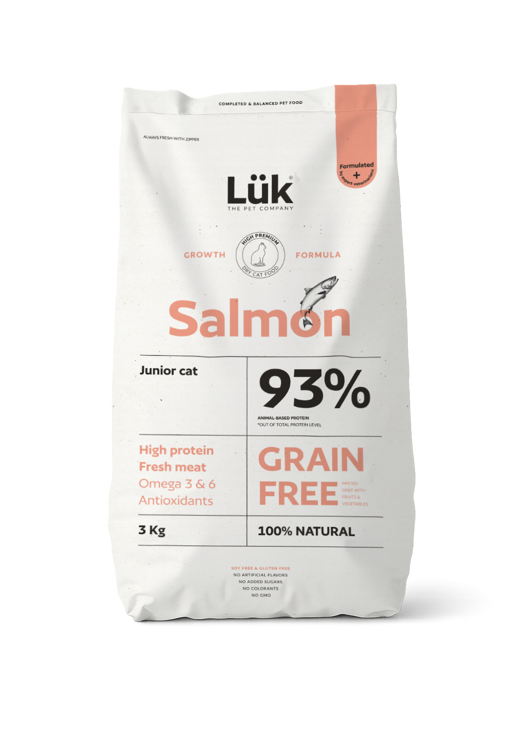 Dry Food CAT JUNIOR GRAIN FREE Salmon 3 KG