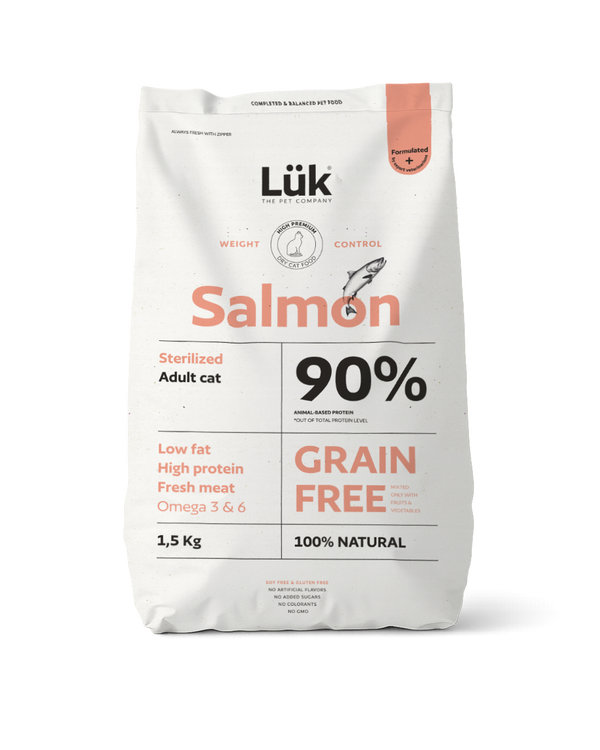 Dry Food CAT ADULT ESTERILIZED GRAIN FREE SALMON 1,5KG