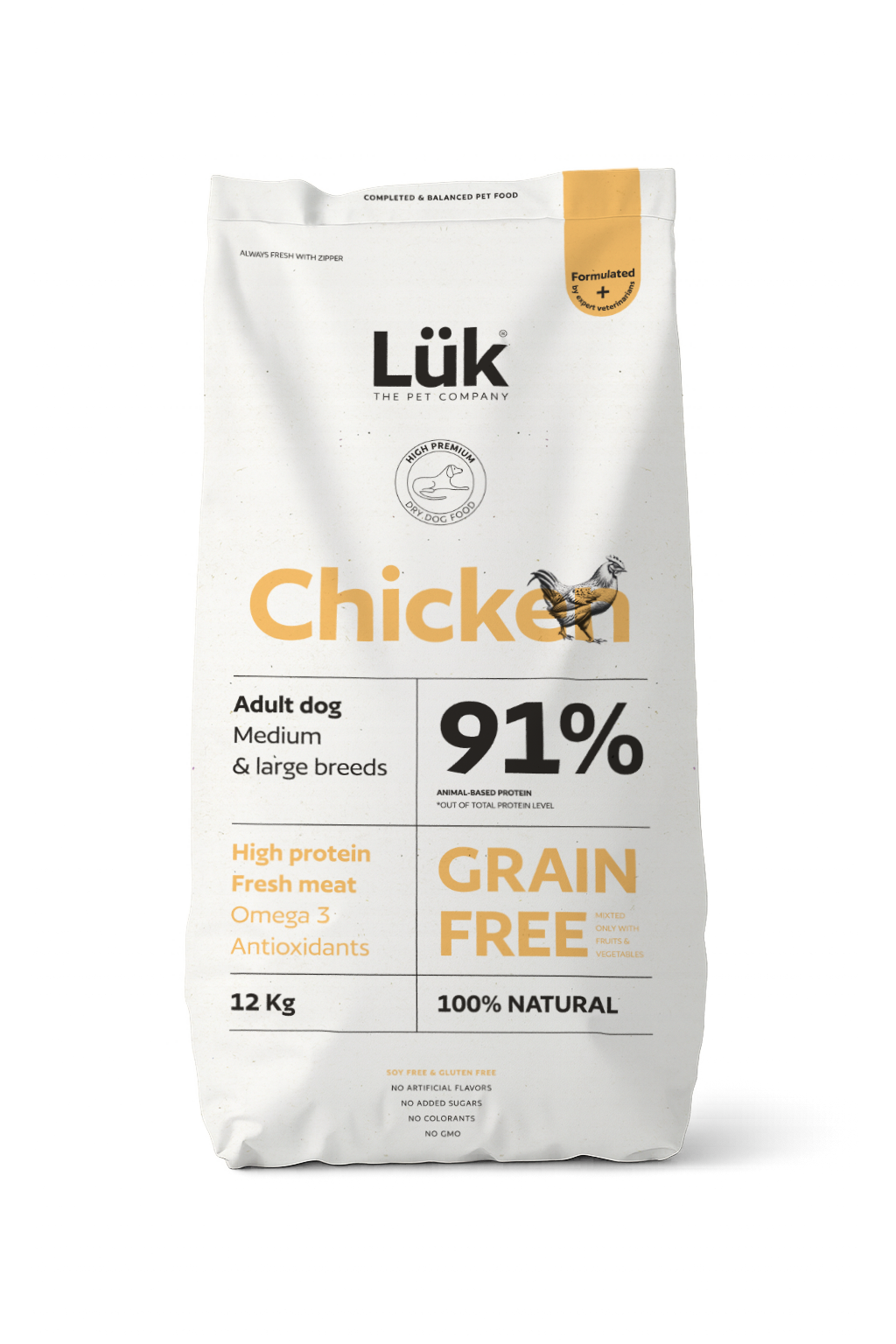 Lük Adult Chicken Grain Free 12kg