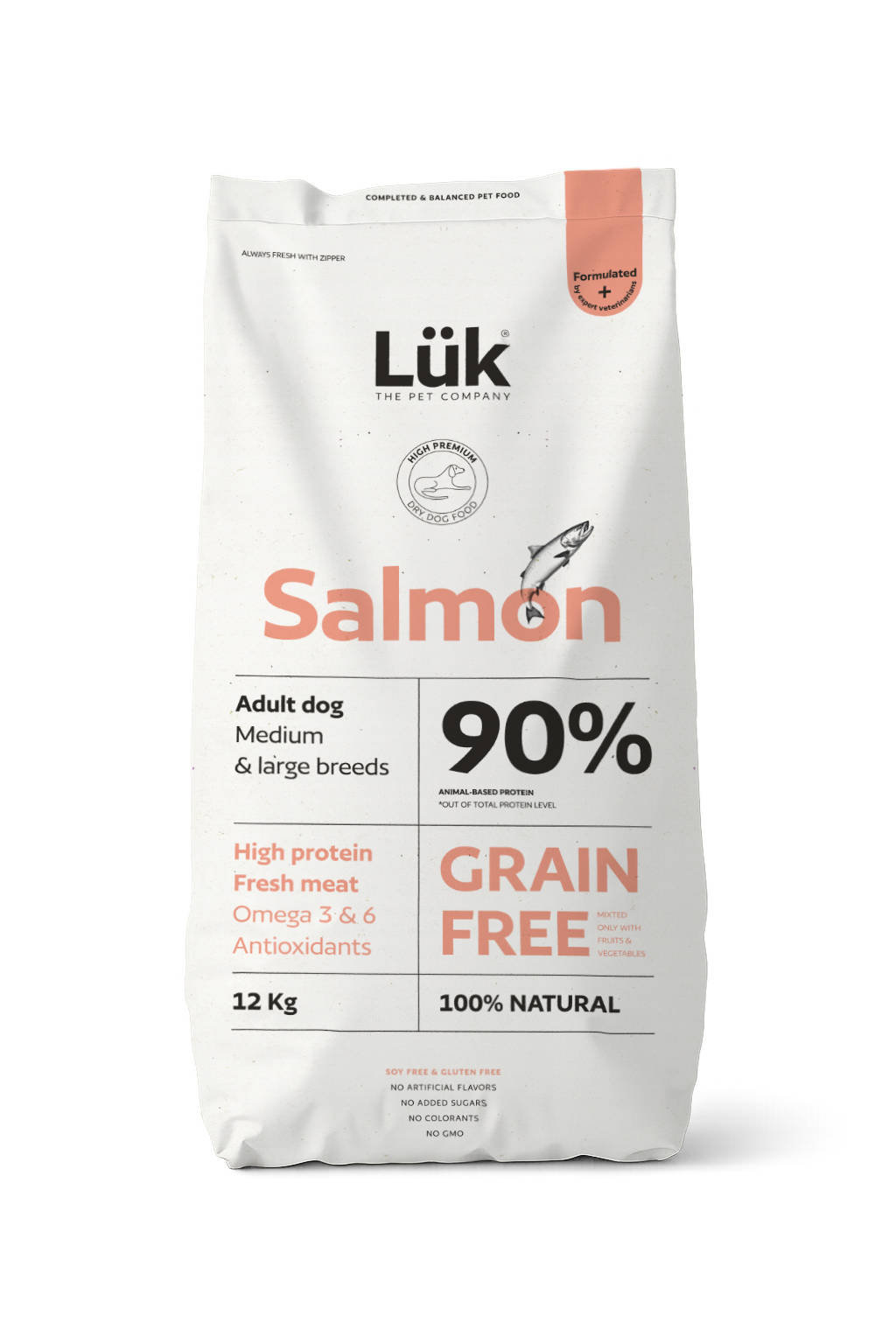 Lük Adult Salmon Grain Free 12kg