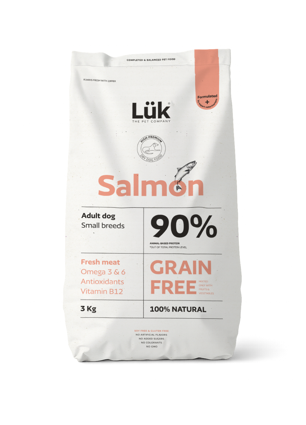Lük Adult Salmon Grain Free Small Breeds 3kg