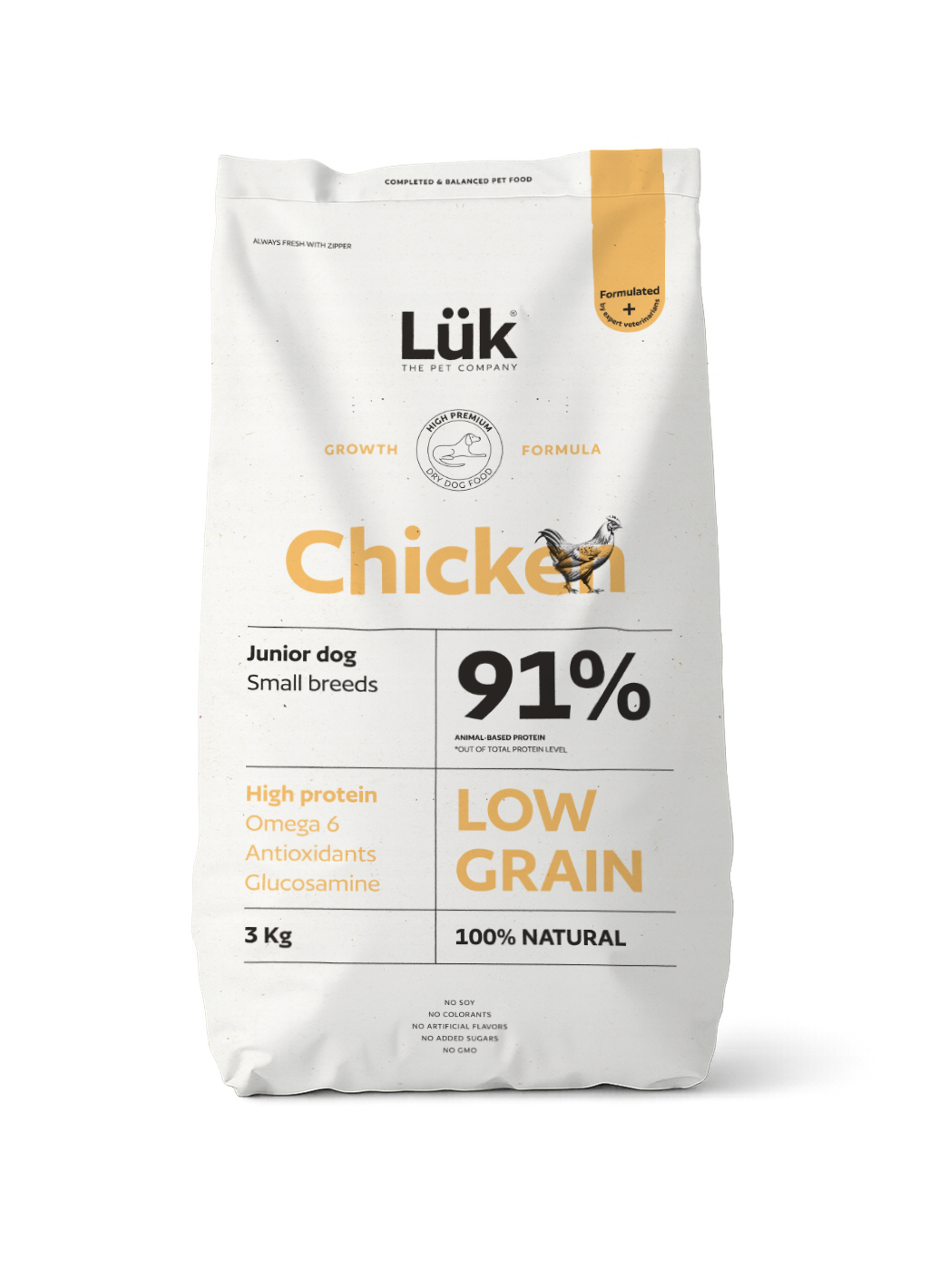 Lük Junior Mini Chicken Low Grain 3kg